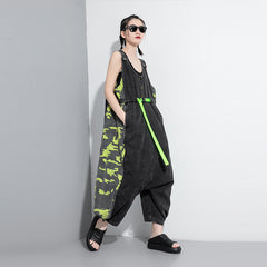 Camouflage Overalls Hip-Hop Tide Brand Webbing Pants