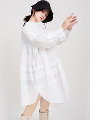 Casual Drawstring Two-sided Wear Mini Dress