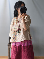 Casual Retro Clash Of Colors T-Shirt