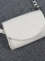 Vintage Patchwork Leather Chain One-Shoulder Diagonal Small Chest Bag