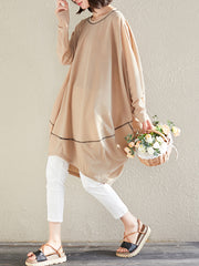 Lantern-Shaped Casual Long-Sleeved Blouses Shirts Top