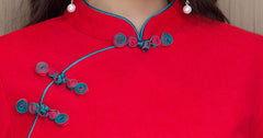 Retro Oriental Charm Tang  Cheongsam Top