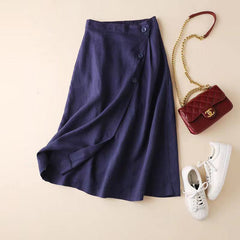 Casual Elastic Waist A-Line Skirt