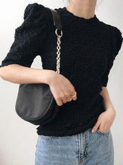 Loose Fashion Puff Sleeve Ruffled T-Shirts