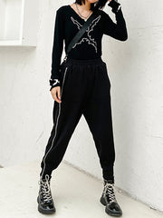 Printed Casual Elasticity Suit