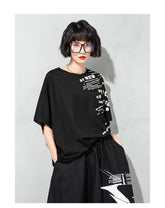 Short-Sleeved Round Neck Strapless T-Shirt