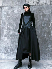 Empire A-Line Cropped Pleated Skirt