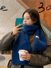 Solid Color Knitted Scarf