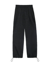 Urban Simple Solid Pleated Wide Leg Pants