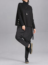 Women All Match Irregular Solid Color Sweatshirt