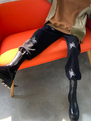 Women High Waist Printed Padded Casual Pants