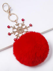 Snowflake Imitation Rabbit Wool Decorations