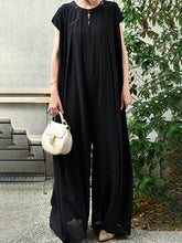 Casual Solid Color Loose Jumpsuit