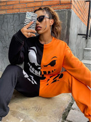 Retro Printed Funny Halloween Suit