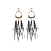 Elegant Circle Alloy Color Preserving Bead Earrings