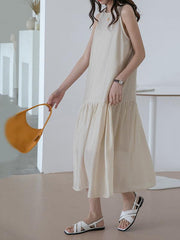 Two Pieces Vintage Round-Neck Sleeveless Dress