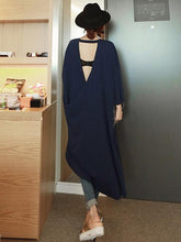 Loose V-back Hollow-out Long Dress