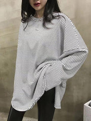 Loose Stripe Comfortable Blouses