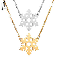 Women Simple Snowflake Pendant Geometric Necklace