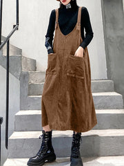 Solid Color Casual Strap Dress