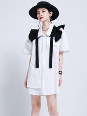 Original Irregularity Falbala Shirt Dress