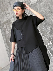 Original Split-Joint Irregularity T-Shirts Tops