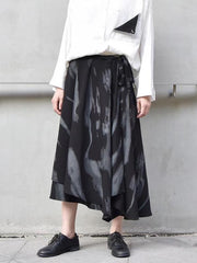 Tie-Dye Cropped Loose Skirt