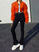 Women High Waist Lantern Sleeve Casual Pleated Coat