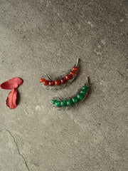 Vintage Ethnic Style Feather Leaves Long Necklace