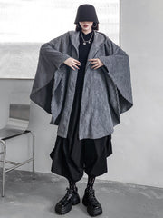 Casual Batwing Sleeves Roomy Zipper Jackets Outerwear