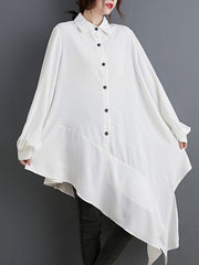 Original Solid Irregularity Lapel Dress