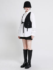 Women Thin Elastic Waist Wide Leg Shorts