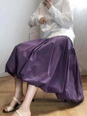 Casual A-Line Chic Bubble Skirt