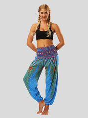 Ethnic Style Loose Wide Leg Casual Pants