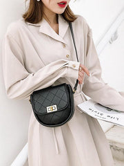 Plain Rhombic Semi-Circular Saddle Bag
