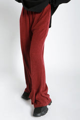 Women Solid Color Slim Fit Loose Wide Leg Casual Pants