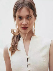 Vintage Wooden Earrings Accessories