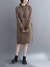 Simple Solid Color Knitted Dress