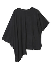 Solid Color Cropped Loose T-Shirt