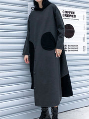 Split-Joint Hooded Cropped Midi Dress