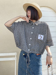 Summer Printed Loose Short Blouse