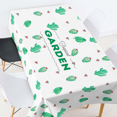 Garden Green Plants Casual Printed Tablecloth