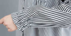 Contrast Stitching Mid-Length Pullover Shirt
