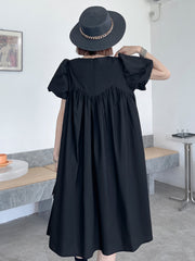 Summer Round Neck Printed Split-Joint Midi Dress