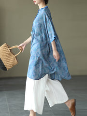 Half Sleeves Mid-Length Printed Blouse