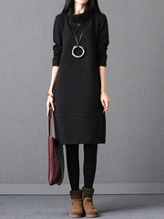 Women Slim High Neck Slim Dress