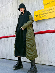 Splicing Pleated Loose Maxi Dress