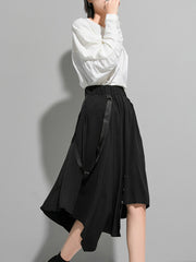 Women Slit Elastic Strap Skirt