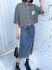 Summer Printed Loose Short Blouse