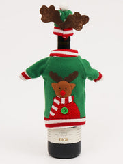 Christmas Creative Snowman Elk Red Wine Bottle Set